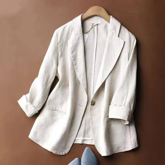 Aurelie-Inès Chic Linen Blazer