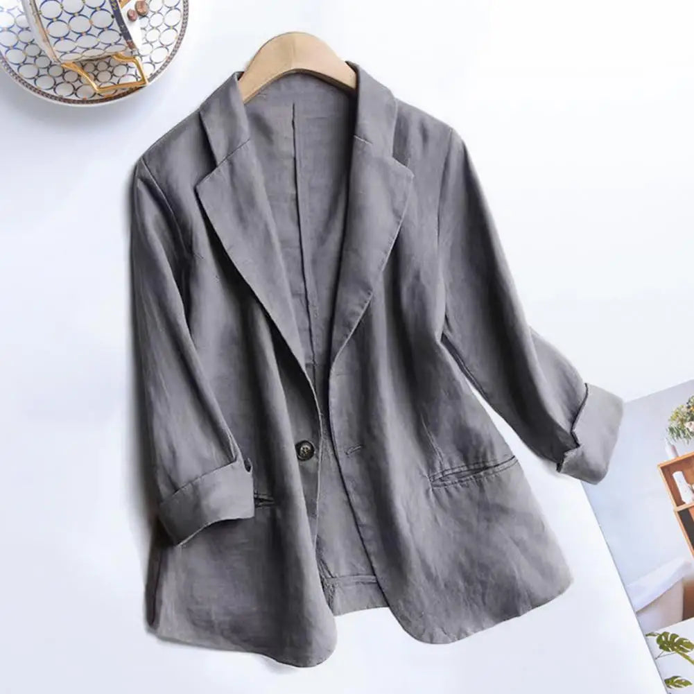 Aurelie-Inès Chic Linen Blazer